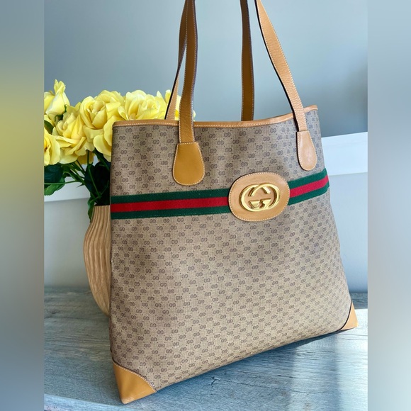 SOLD❌Authentic GUCCI Large Sherry Line Tote - Picture 2 of 16